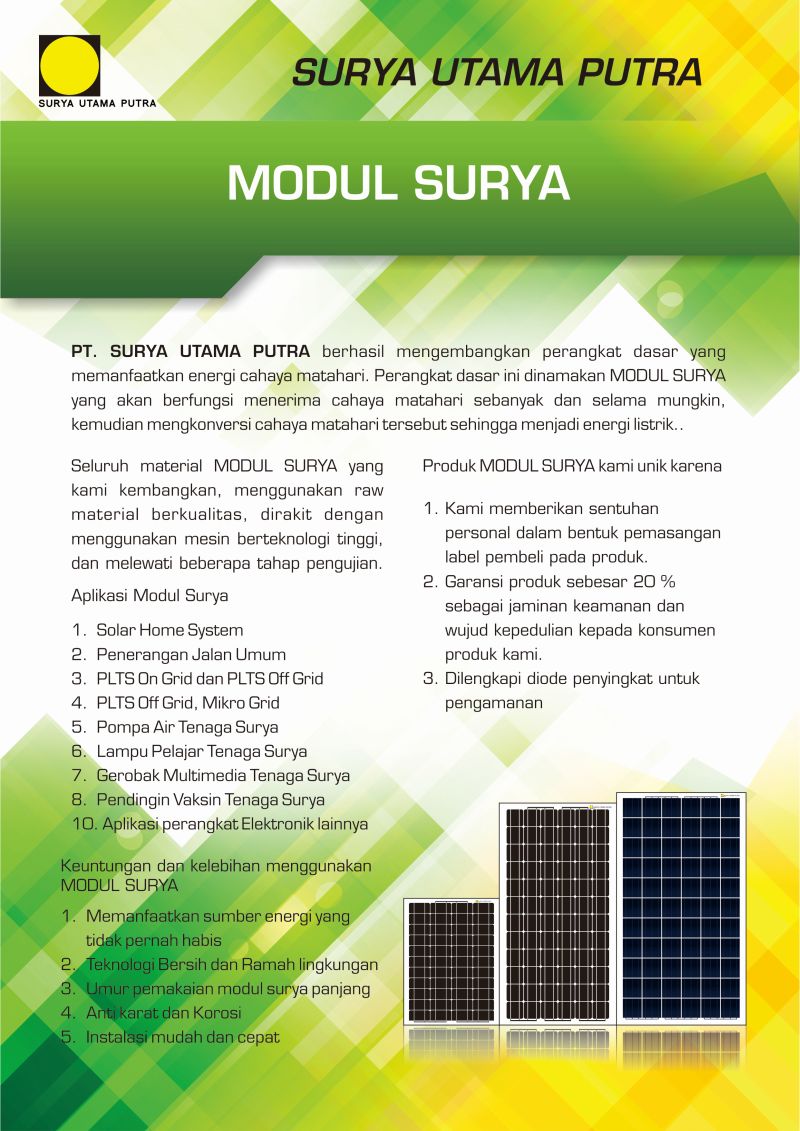 Modul Surya - PT Surya Utama Putra